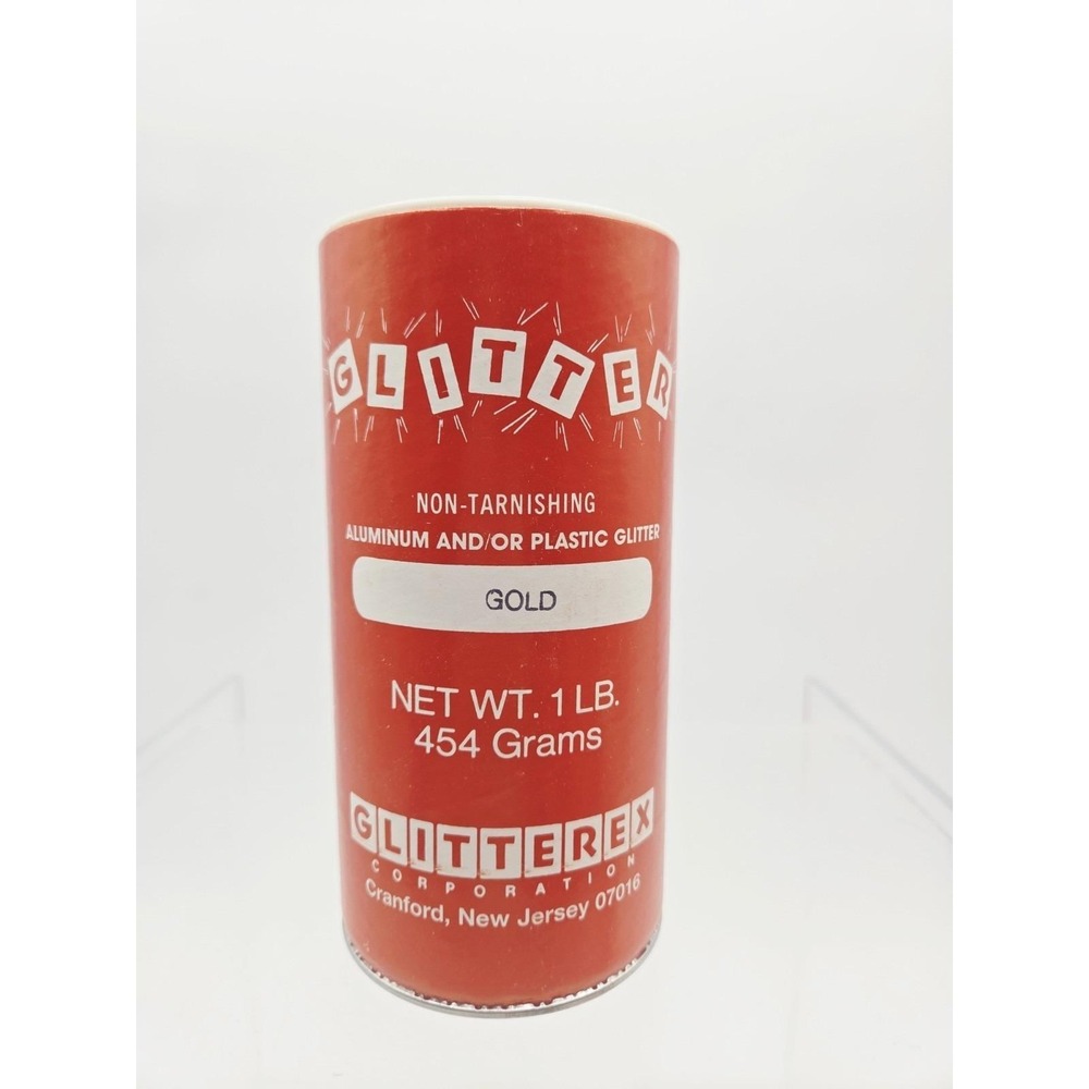 Vintage Glitterex Corp. Glitter 1lb Gold